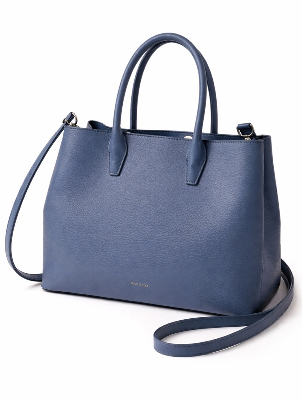 Matt & Nat Blue Vegan Leather Tote | Minimalist Chic Bag